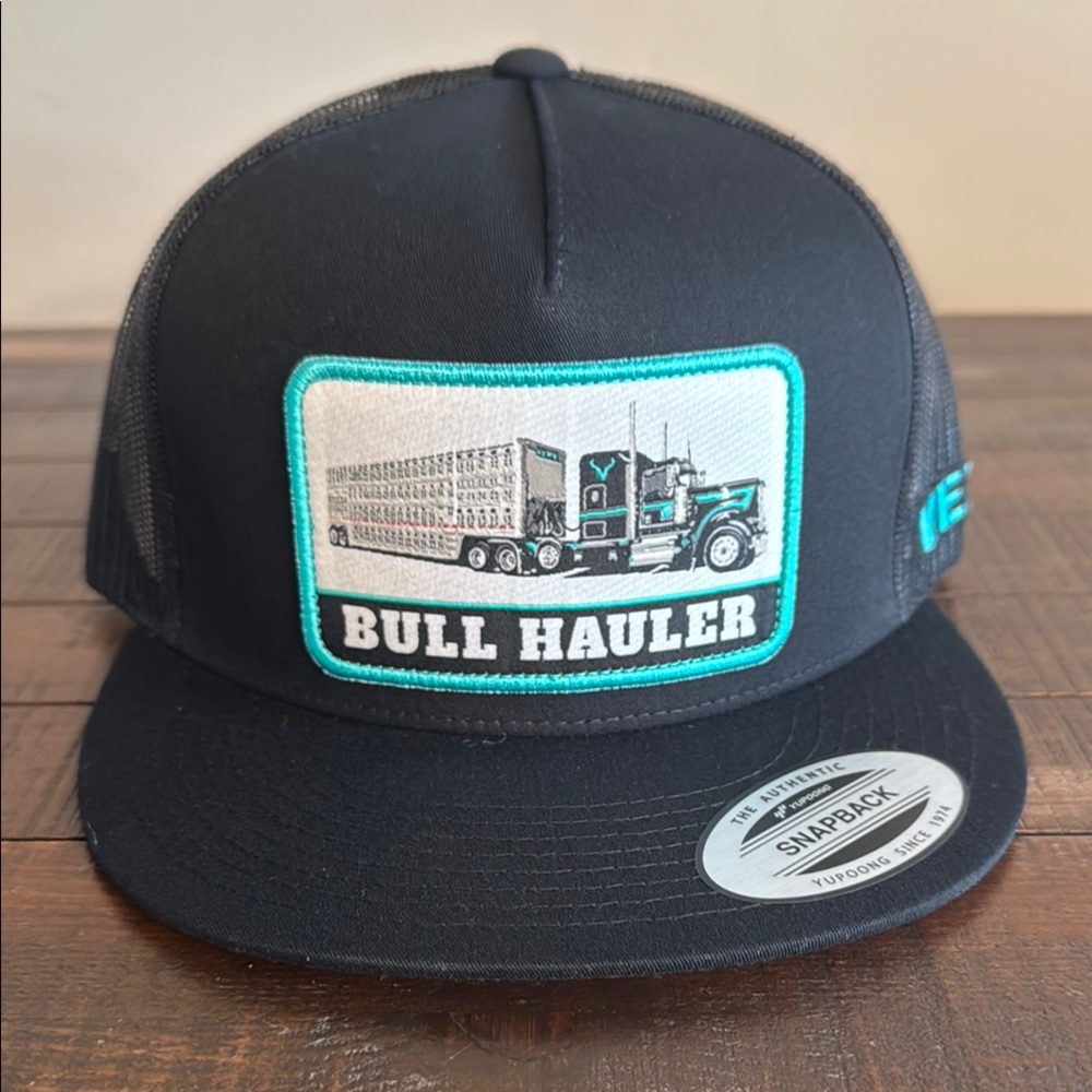 Bull Hauler Vexil Brand Black Snapback Hat Cap